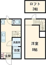 NANA　THE　STYLE　A棟 1階1DKの間取り