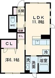 間取図画像 1LDK