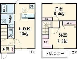 Ｃａｓｔｌｅ　ｅｉｇｈｔ 1階2LDKの間取り