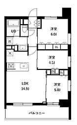 アーバンパーク立石 12階3LDKの間取り