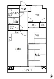 ネオハイツ松江 7階3LDKの間取り