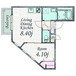 Cherim Luce 新瑞橋 1階1LDKの間取り