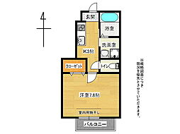JR東北本線 郡山駅 バス12分 虎丸バス下車 徒歩7分の賃貸アパート 1階1Kの間取り