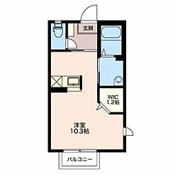 JR信越本線 直江津駅 徒歩35分の賃貸アパート 2階ワンルームの間取り