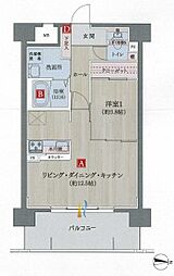 Sea garden 船小路（シーガーデンフナコウジ） 5階1LDKの間取り