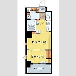 シエルエックス榴岡公園 9階1DKの間取り