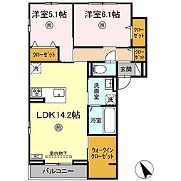 coats山本 301 3階2LDKの間取り