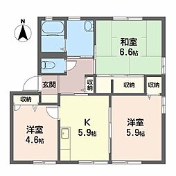ファミール・ビレジ　Ｃ棟 1階3Kの間取り