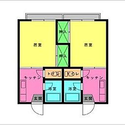 佐々木アパート 1階1Kの間取り