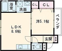 間取図画像 1LDK