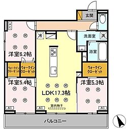 プレアデス 3階3LDKの間取り