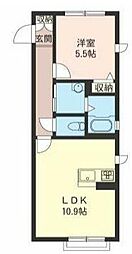 上毛電気鉄道 大胡駅 徒歩13分の賃貸アパート 2階1LDKの間取り