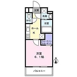 (仮称)長町6丁目新築マンション 1階1Kの間取り