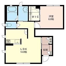 東武伊勢崎線 太田駅 徒歩35分の賃貸アパート 1階1LDKの間取り