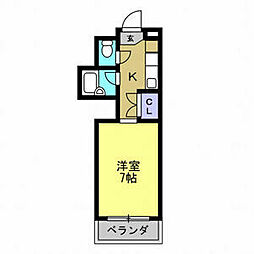 サード・サワータウン 3階1Kの間取り