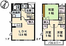クレール　アヴェニール 1階3LDKの間取り