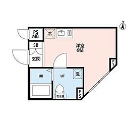 PARK LILA住吉 3階ワンルームの間取り