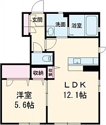 シャーメゾン　ミツオ 1階1LDKの間取り