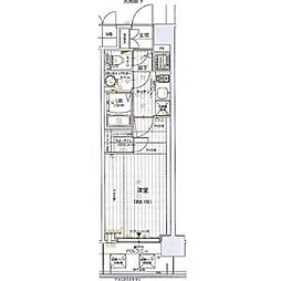 エスリード京都梅小路 1階1Kの間取り