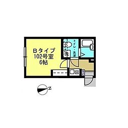 Ｓｉｎｃｒｅａｓｅ中村橋（シンクリースナカムラバシ） 1階1Kの間取り