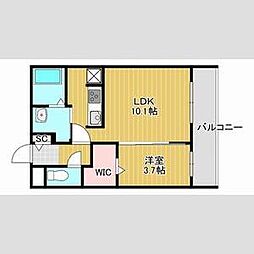 SORTE273 3階1LDKの間取り