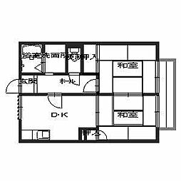 間取図画像 2DK