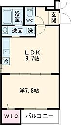 グランメゾンゆずり葉I番館 3階1LDKの間取り