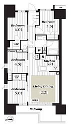 ルネ八王子トレーシア 10階4LDKの間取り
