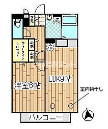 メゾンソレーユ 1階1LDKの間取り