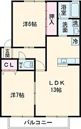 間取図画像 2LDK