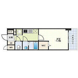 エスリード金山ル・グラン 15階1Kの間取り