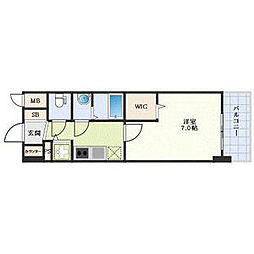 エスリード金山ル・グラン 14階1Kの間取り