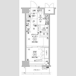 セジョリ墨田EASTIII 6階1DKの間取り