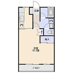 JR両毛線 新前橋駅 徒歩38分の賃貸アパート 2階1Kの間取り