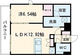 ピオネロ恵庭IV 3階1LDKの間取り