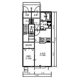 ルイ　エ　レイ 103 1階1LDKの間取り