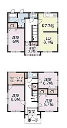 自由が丘戸建 1階4SLDKの間取り
