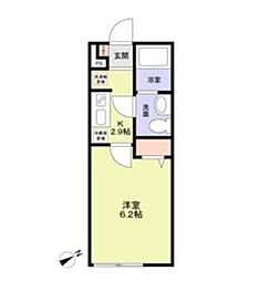 (仮称)船橋日大B新築計画 301 3階1Kの間取り