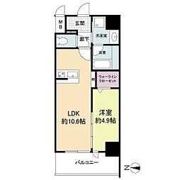 ストーリア茨木(旧トリニティ茨木) 7階1LDKの間取り