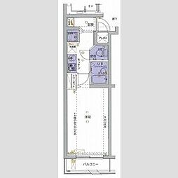 ジェノヴィアヒルズ西馬込ヴェルデ 5階1Kの間取り