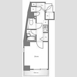 サンテミリオン旗の台 201 2階1Kの間取り