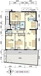 アヴィサーシャフローラ 1階3LDKの間取り