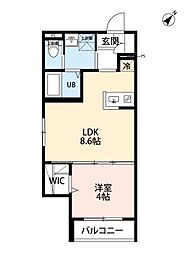 TOKI HOUSE 01(トキ ハウス ゼロワン) 2階1LDKの間取り