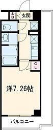 岸和田市大町マンション 1Kの間取図画像
