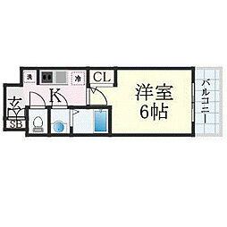 プレサンスＴＨＥ ＫＹＯＴＯ 粋都 7階1Kの間取り