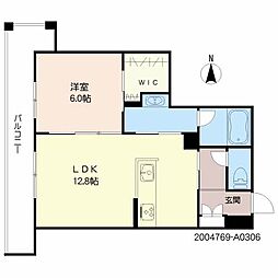 シャーメゾンＡｒｉｓｔｉｏ 3階1LDKの間取り