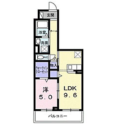 カレントコート東葛西 1LDKの間取図画像