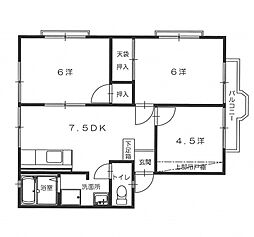 ルビーハイツ 3DKの間取図画像