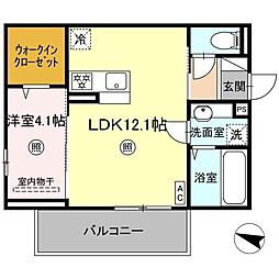 MITE行事　B棟 3階1LDKの間取り