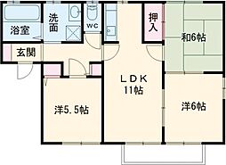エイトトータス3番館 1階3LDKの間取り